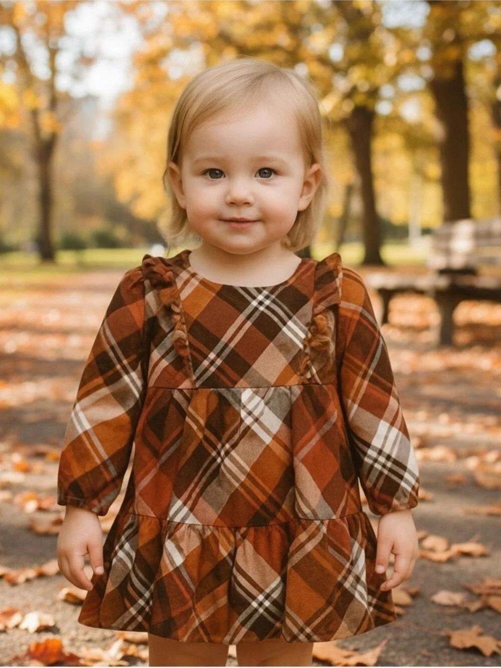 Toddler Plaid Dress Set with Ruffle Sleeves - Gymboree 2T